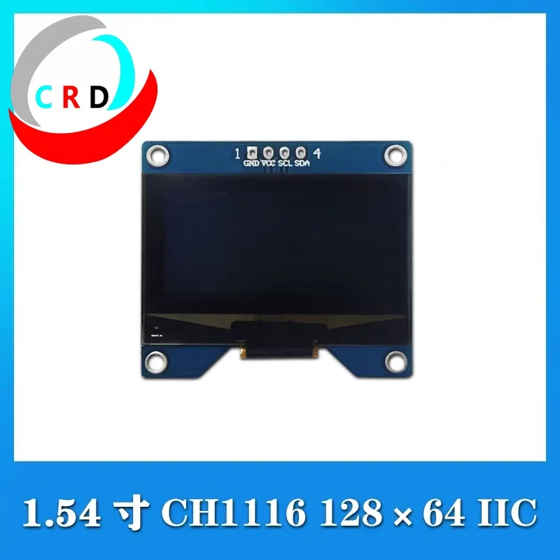 Changruida 1.54 inch OLED LCD screen 128x64 serial screen CH1116G small screen 4-pin module IIC lcd arduino display esp32