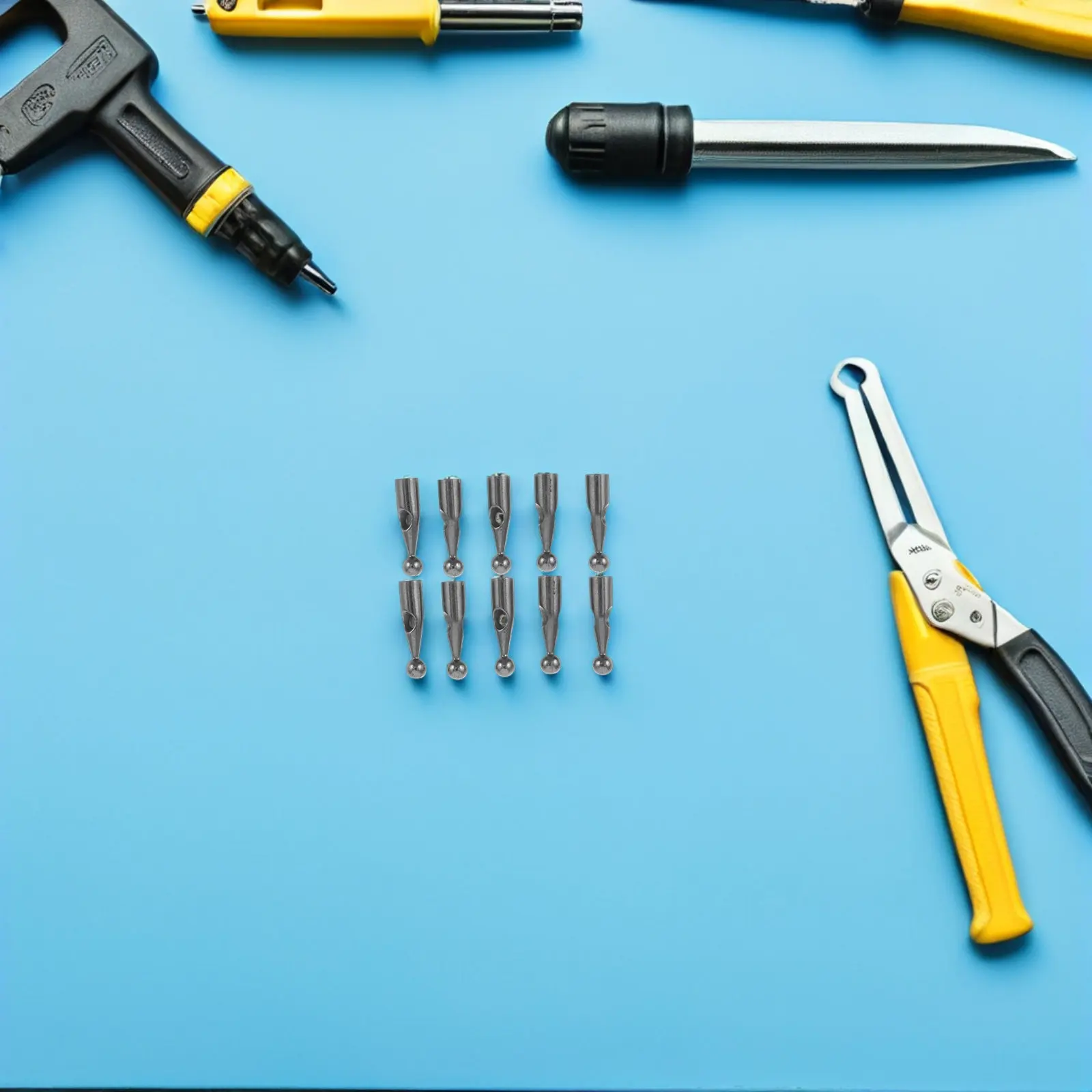 

10Pcs Umbrella Tail Beads Metal Repair Replacement Parts for Folding Golf Sun Umbrellas Black Rain Canopy Tips