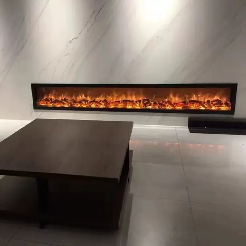 Indoor Household Insert Led Simulated Carbon Decorative Fireplace Remote Smart Artificial Electric Fireplace Heaters