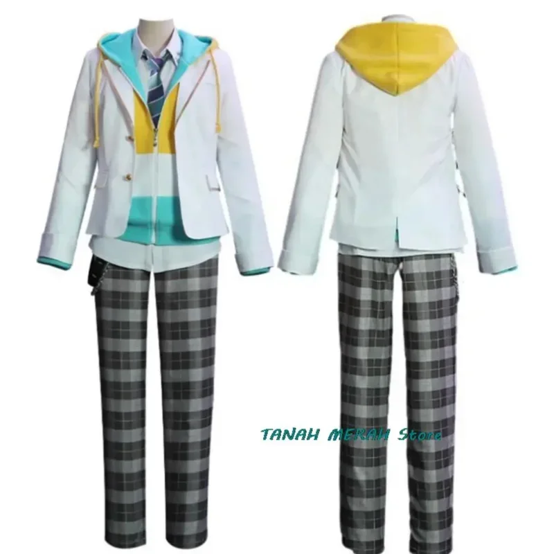 A Anime Virtual YouTuber Kyo Kaneko Cosplay Costume Nijisanji VTuber ILUNA Wig Daily JK Uniform Coat Man Woman Carnival Suit