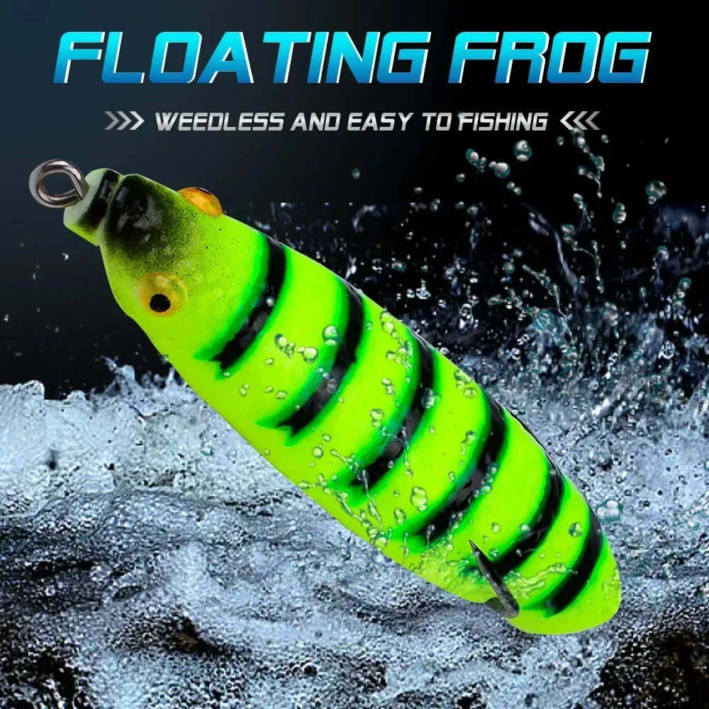 

1pcs Fake Soft Fishing Bait Simulation Bait 9 .5cm17g Modified Wobbler Artificial ThunderFrog Swimming Floating Cicada Pupa Frog