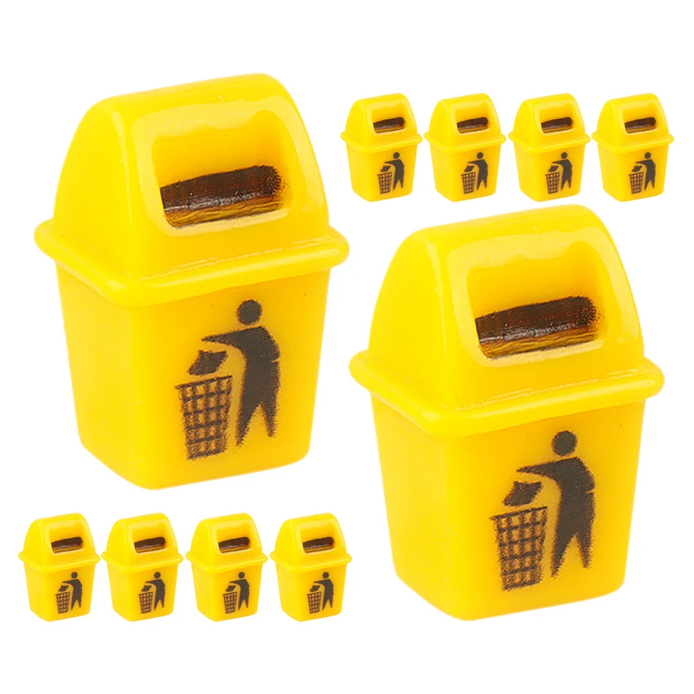 

12Pcs Mini Trash Can Elegant Miniature Waste Bin Dollhouse Supplies DIY Gift Accessory Home Decor Mini Trash Can