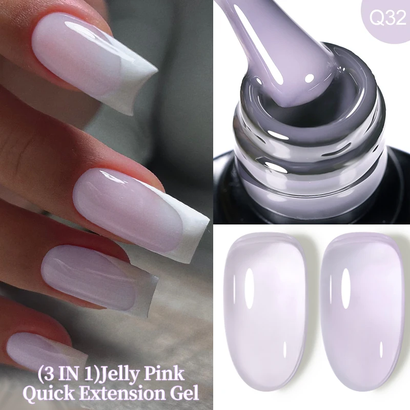 LILYCUTE 7ML Pink Purple Spring Quick Extension Gel Nail Polish Jelly For Manicure Long Lasting Nail Art Rubber Base Gel Varnish