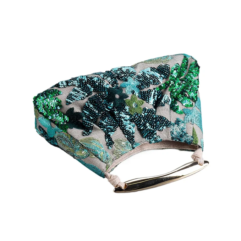 

Женская персонализированная высококачественная плиссированная сумка с рыбьей ручкой и блестками, роскошная сумка через плечо с вышивкой, сумка для ужина