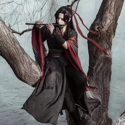 Hot Cool Wei Wuxian Cosplay Xuanyu Costumes Mo Dao Zu Shi The Untamed Wig Custom Made Shoes Black Boots Ancient Style