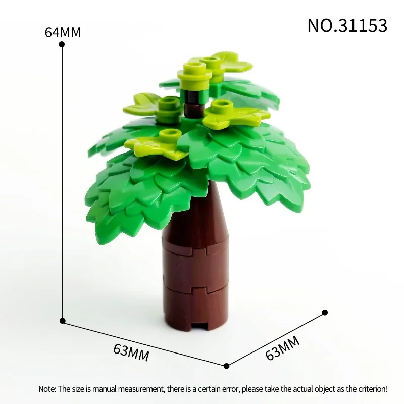 Mini Tree Green Plant Model MOC Building Blocks DIY Assembly Small Bricks Scene Landscape Display Decoration Ornament Gift