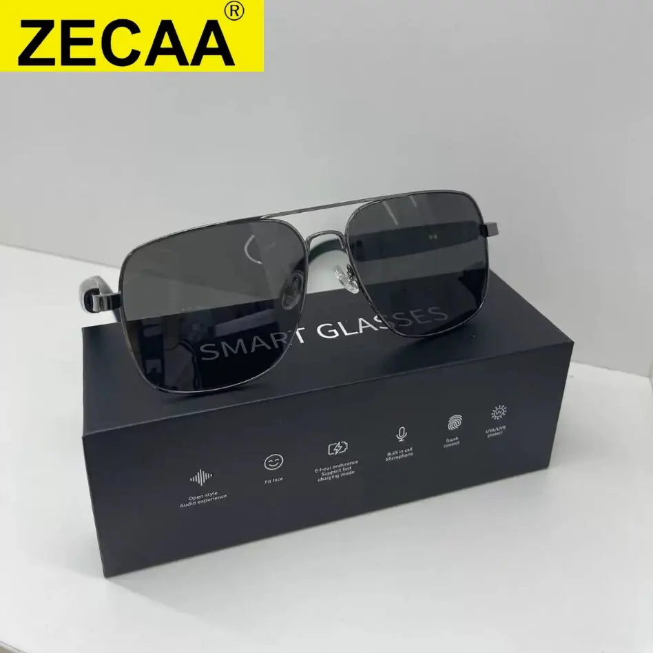 

ZECAA New Smart Touch Wireless Bluetooth Intelligent Audio Headset Glasses Bluetooth Smart Touch Wearable Headset Audio Glasses