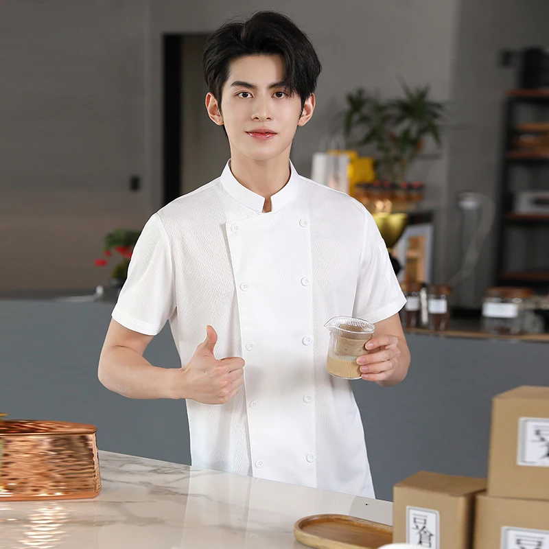 Hotel Chef Uniform Food Service Men's and Women's Restaurant Chef Uniform Kitchen Restaurant Working Clothes Cook Shirt