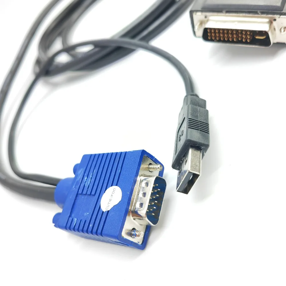 DVI M1-DA 30+5 Pin to 15Pin VGA + USB Computer Video Cable For LP70/120/330/335/340/350/500/530/650 C110 Projector1.8M