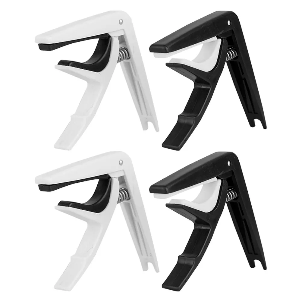 

4 Pcs Capo Electric Guitar Clamp Practical Metal Clips Black Classical Accessories