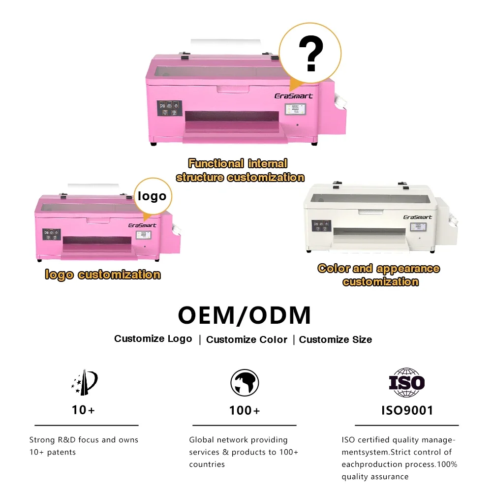 for Erasmart 13inch Clothes Business L1800 XP600 Ideas Heat Transfer Printing Pet Film  DTF Printing Machine DTF Printer A3