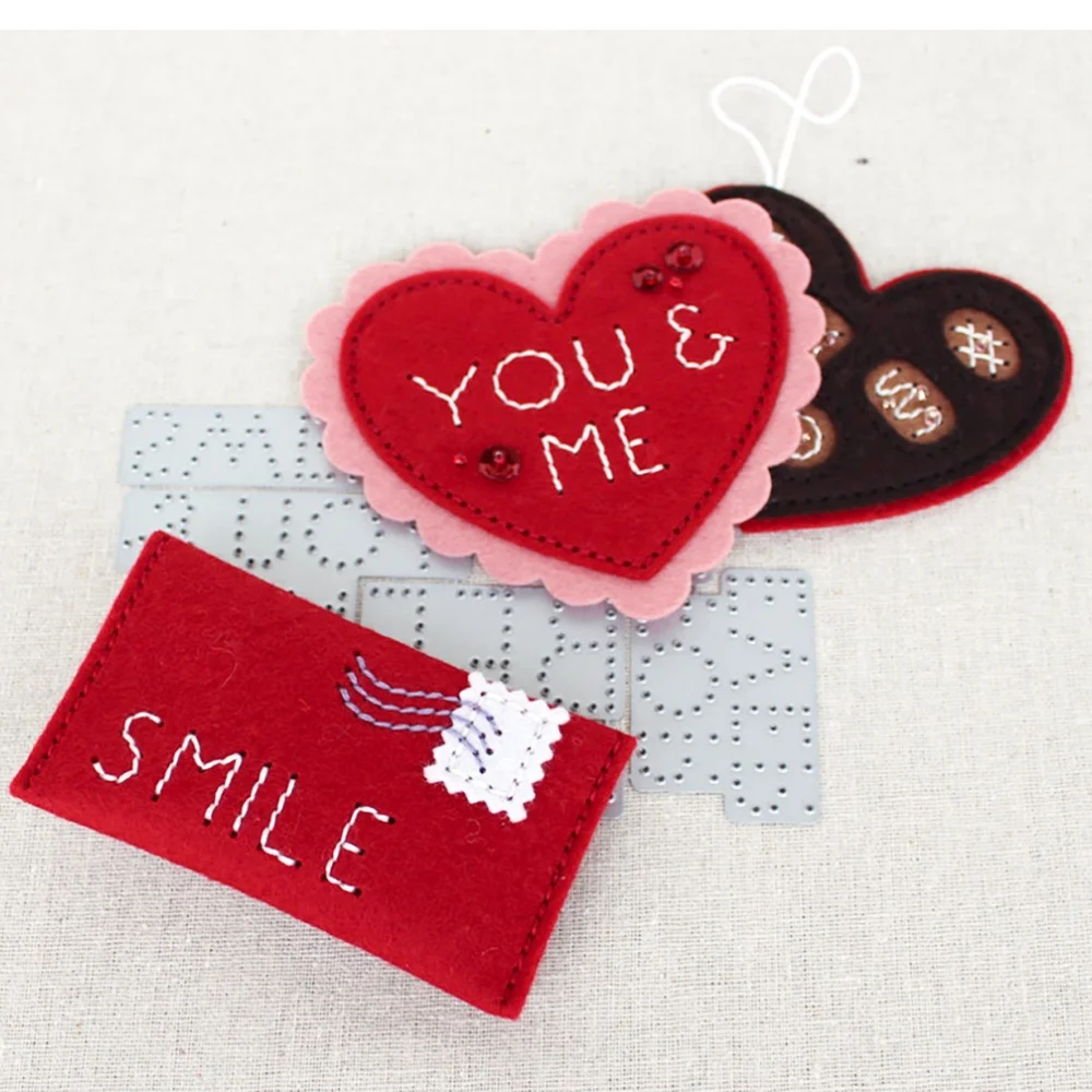 

Love You Box Messages Die New Felt Die Cutting for Making Gift Card Scrapbook Craft Supplies Decoration 2025 Valentine's Day