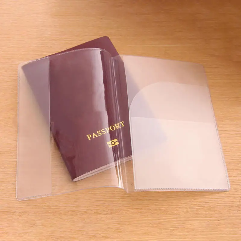 6 Stück Reisepass-Schutzhülle, transparent, mattiert, PVC-Material, wasserdichte Dokumentenhülle