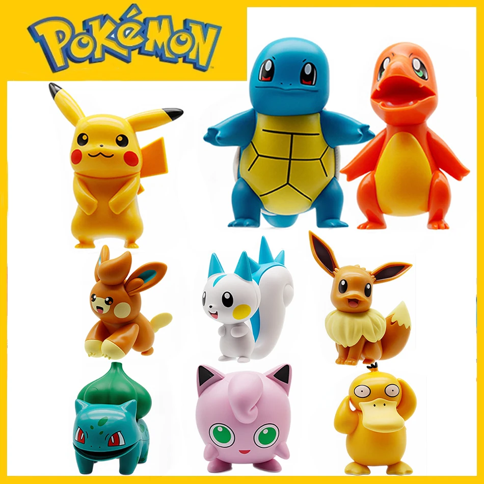 figuras-de-anime-pokemon-em-promocao-brinquedos-pikachu-modelos-charmander-psyduck-squirtle-jigglypuff-bulbasaur-bonecos-kawaii-para-criancas
