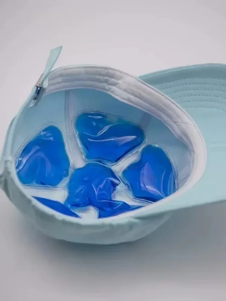 AliExpress NONE Reusable Blue PVC Gel Cooling Pad Adjustable Ice Pack for Motorcycle Cycling Helmets & Caps Travel Cold Therapy