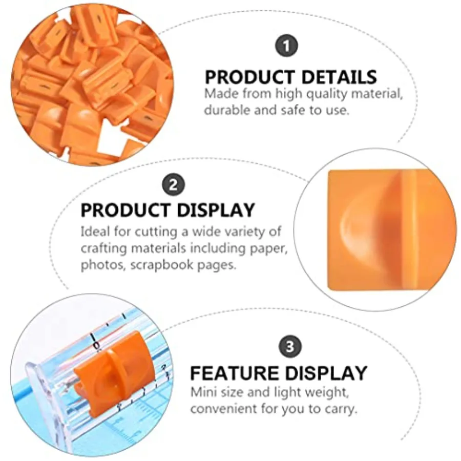 5 قطعة قاطع الورق الصغير A5 شفرات بديلة أداة تشذيب الورق المحمولة عبوات لصياغة صور القصاصات والاستخدام المكتبي