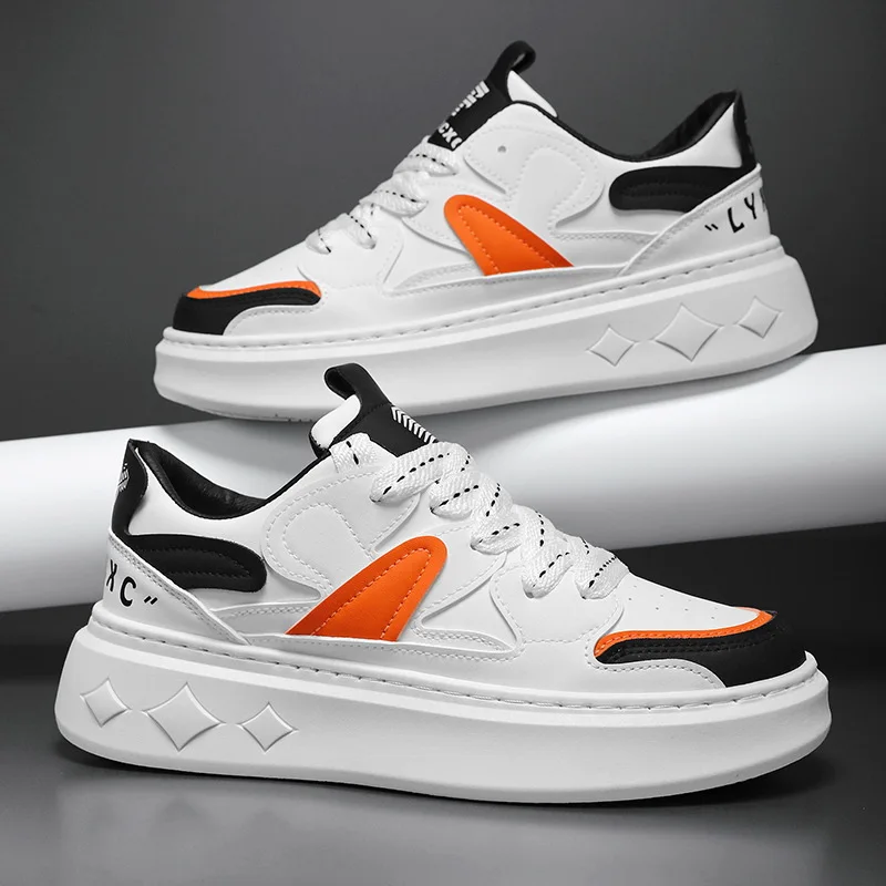 Heren Sneakers Casual Schoenen Heren Veter Platform Loopschoenen Tennistrainer Schoenen Voor Heren Outdoor Mannen Dikke Bodem Skate Schoen