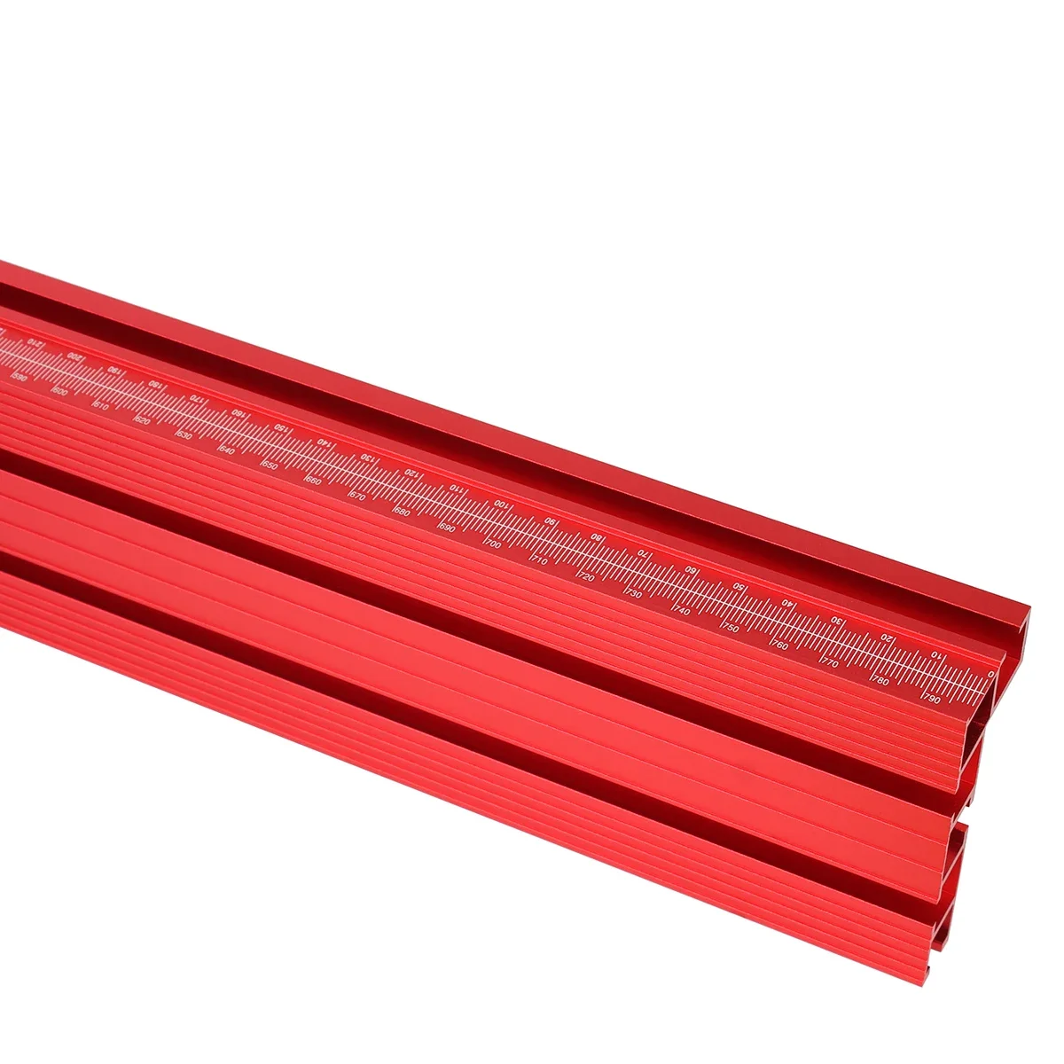 1Pc 40/50/60cm 75 Type Red/Black Anodizing With laser marking scale Aluminum Profile Router Fence Multi T-Track Table Saw Fence