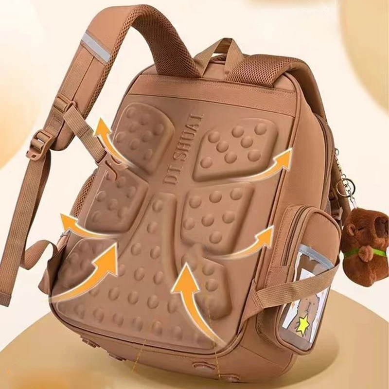 Capybara Children School Bags for Boys Kids Backpack Primary Schoolbag Orthopedic Backpack Waterproof Student Schoolbag Book Bag