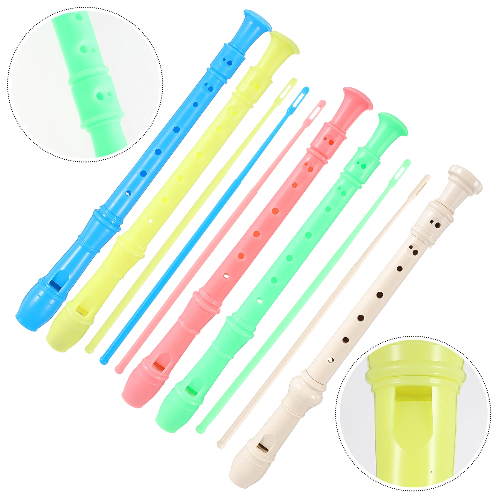 

5 Pcs Colorful Music Toy Soprano Recorder Kids Musical Instruments for Flute Abs Educational Student Toys