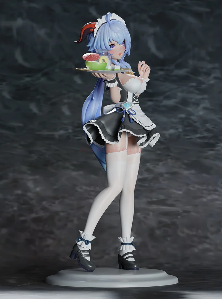 Figura de Anime Genshin Impact, figura de acción Gan Yu Maid, estatua de Pvc Gk, modelo de muñeca, adorno de colección, decoración de habitación D, 26cm