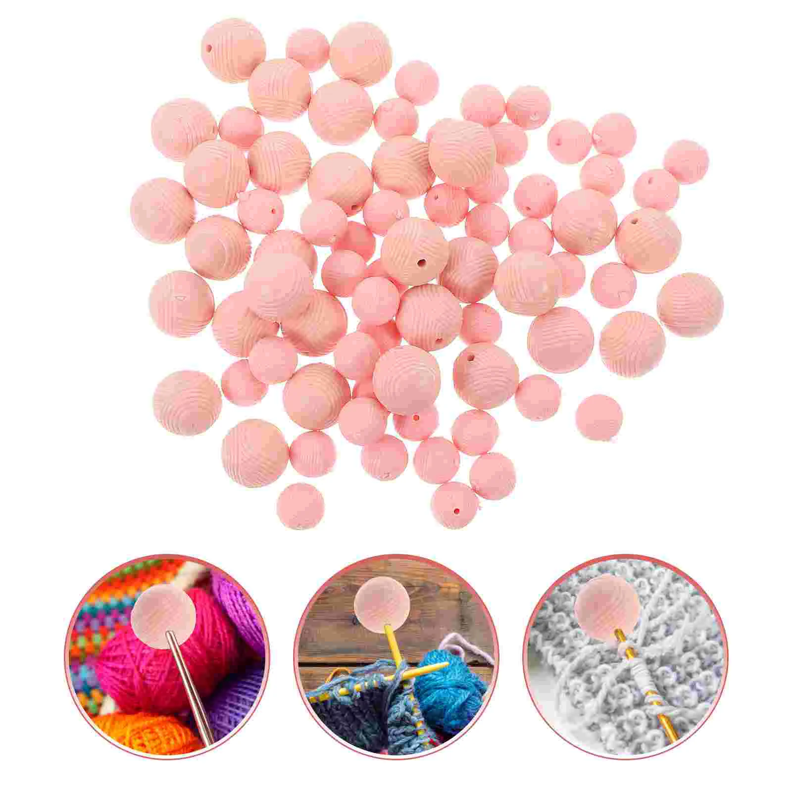 

100 Pcs Spherical Soft Rubber Needle Cap Tip Stoppers for Knitting Protective Silicone Caps Needles Portable Protector Point