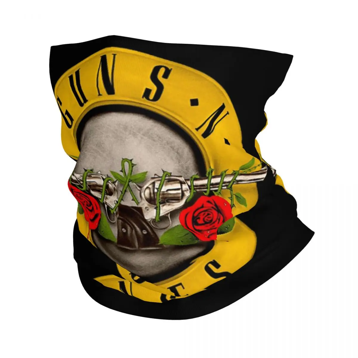 Unisex Guns N Roses Bullet Logo Bandana Neck Cover Printed Face Scarf Warm Headwear Outdoor Sports Unisex Adult Breathable