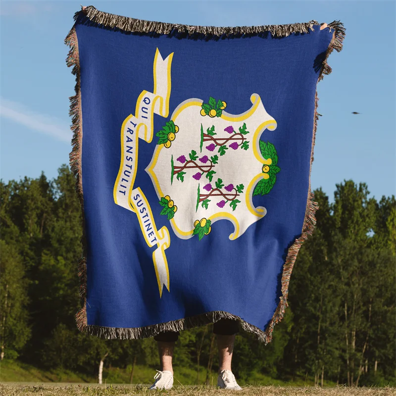 

Aertemisi Connecticut United States of America Jacquard Fringed Woven Throw Blanket