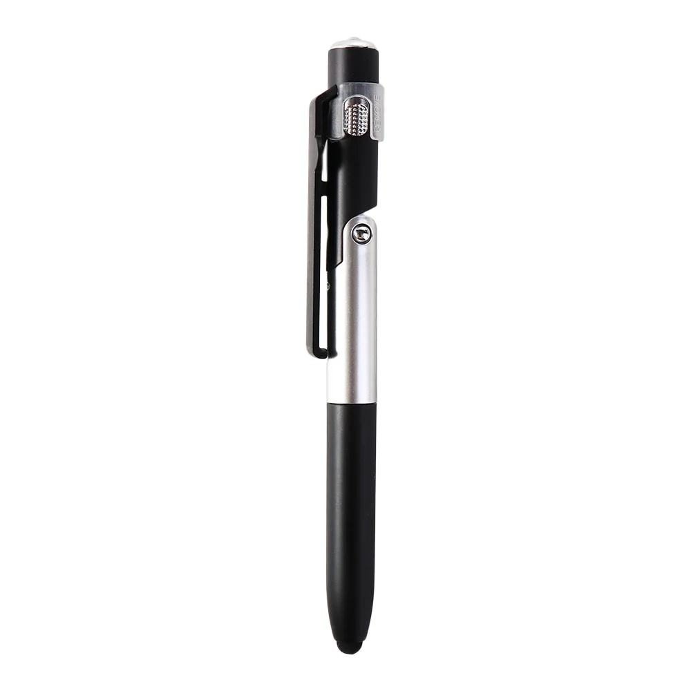 

4 in 1 Multifunctional School Night Reading Students Writing Pen Cellphone Holder Ballpoint Pen with LED Light Stylus Pen