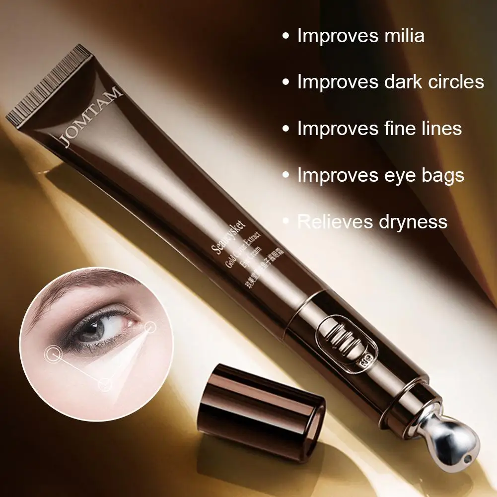 20g Caviar Extract Eyes Creams With Roller Ball Quick Hydrating Vibration Massage Eye Serum Fades Fine Lines Skin Care
