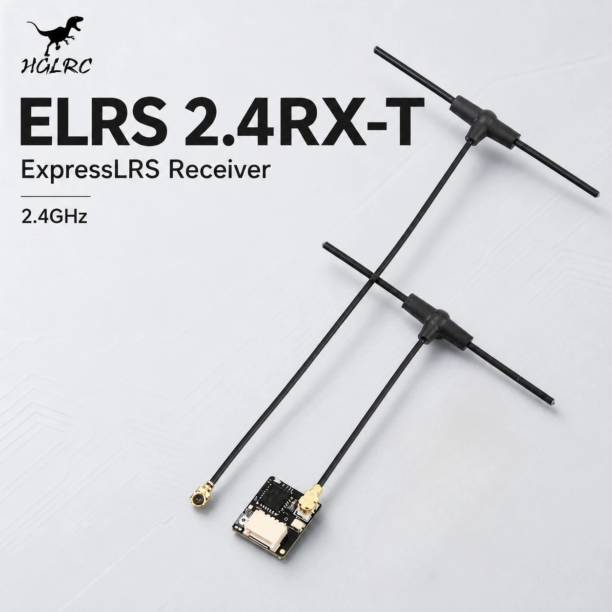 HGLRC ELRS 2.4RX-T 2.4GHz ExpressLRS Receiver Nano T Antenna CRSF High Refresh Rate For FPV Racing Drone Fixed Wing RC Models