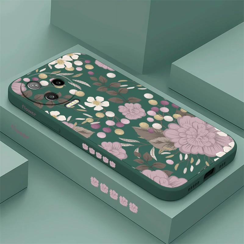 Matte Silicone Phone Case For Infinix Smart 8 HD 10 Plus Fashion Flower Painting Cover For Infinix Smart 9 8 Pro Soft Capa