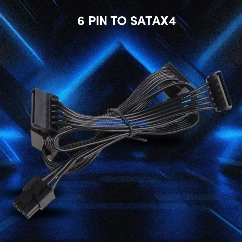 F3KE 6PIN to 4 Power Supply Power Cable Extension For G1G2G3 Power Modular Power Supply Easily Multiple Drives