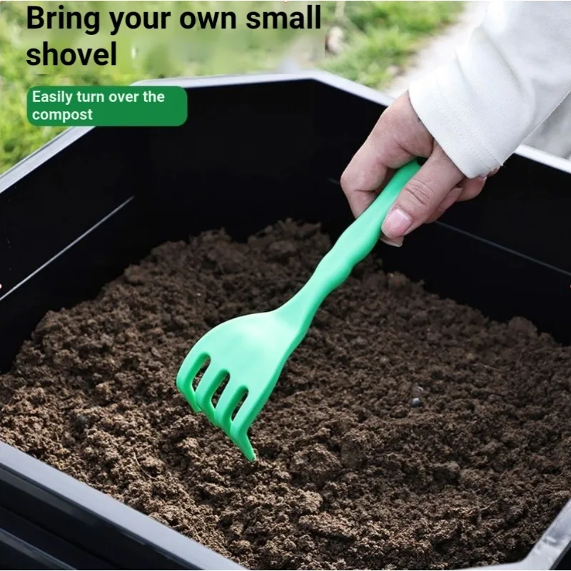 Stackable Square Tray Worm Compost Bin, Vermicompost Worm Farm for Kitchen Waste into Worm Castings