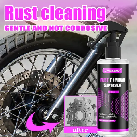 कार के पहिये रिम क्लीनर बहुउद्देशीय जंग हटानेवाला ब्रेक पेंट सुरक्षा धातु धूल लोहा पाउडर हटानेवाला कार केयर क्रोम स्प्रे 10 best sales पहिया क्लीनर - №2