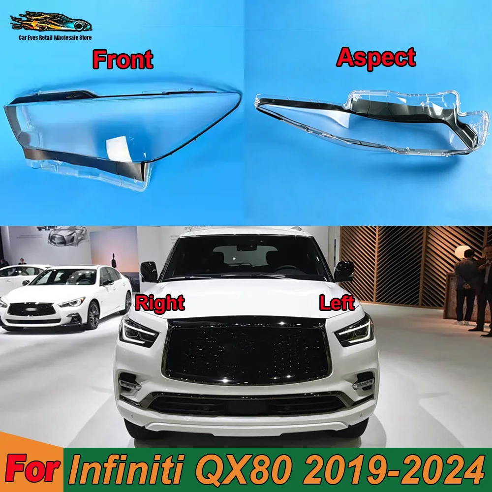 

Vehicle Accessories Lights Cover Headlight Lights Glass Car Front Headlight Lens Cover Lights Shell For Infiniti QX80 2019-2024