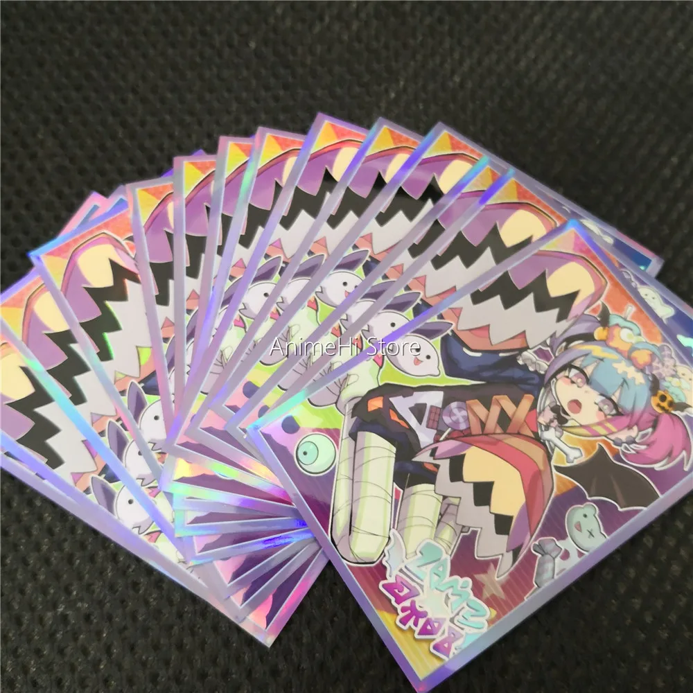 50 PCS/Bag Game Yu-Gi-Oh! Live Twin Kisikil Lilla Card Sleeves Anime Yugioh Holographic Sleeve Cards Protector Case for Gift