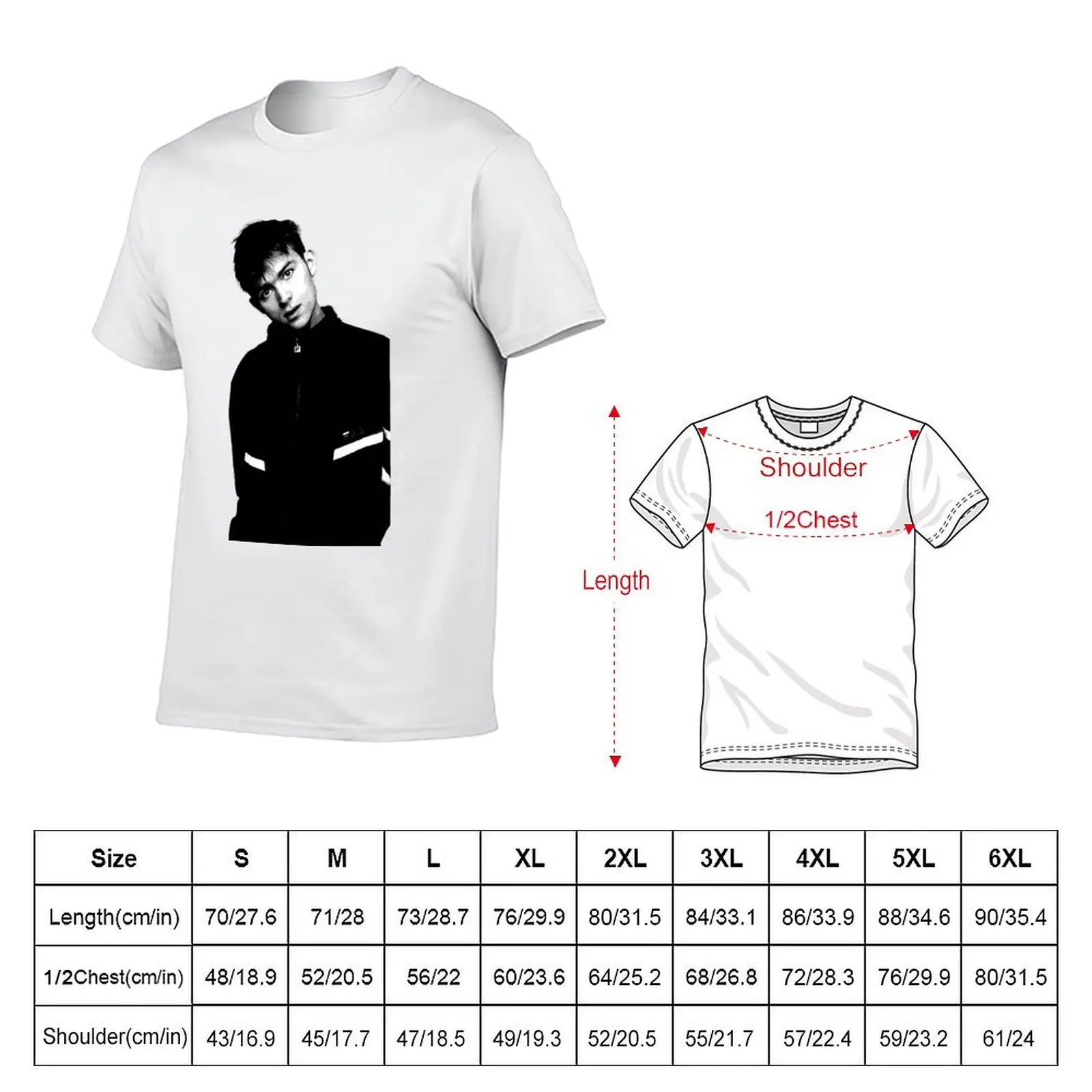 Damon Albarn T-Shirt Fashion Print Casual Short Sleeve
