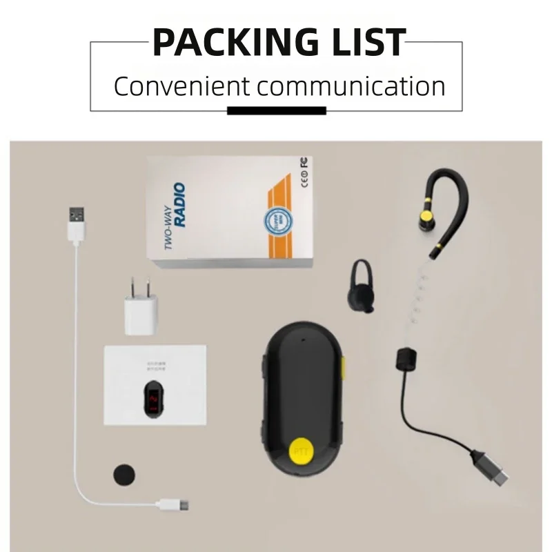 

Mini Ear Hook Talkie-walkie Radio Communication Two Way Radio 0.5W Mini Walkie Talkie for Hotel Restaurant