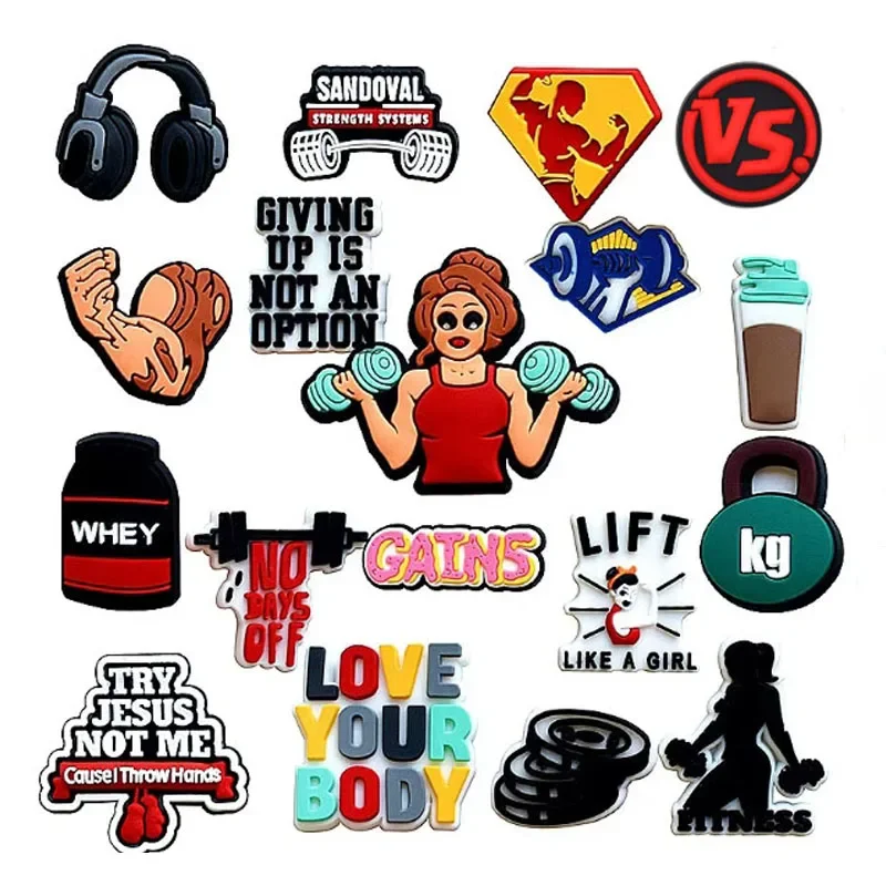 PVC Sport Fitness Earphone Shoe Charms