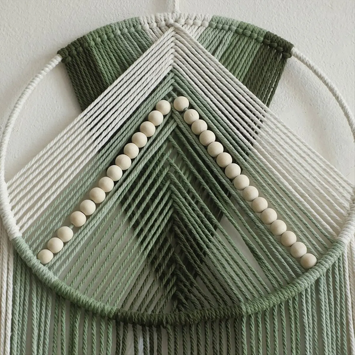 A013 Handmade Wooden Bead Woven Tassel Tapestry Decoration Tapestry Decoration Bedroom Living Room Background Decoration