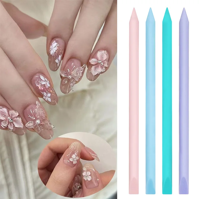 1pc Silicone Stir Stick Dual Head Multifunctional Stirring Rods Liquid Paint Mixing Stirrer Reusable DIY Tools Nail Brush