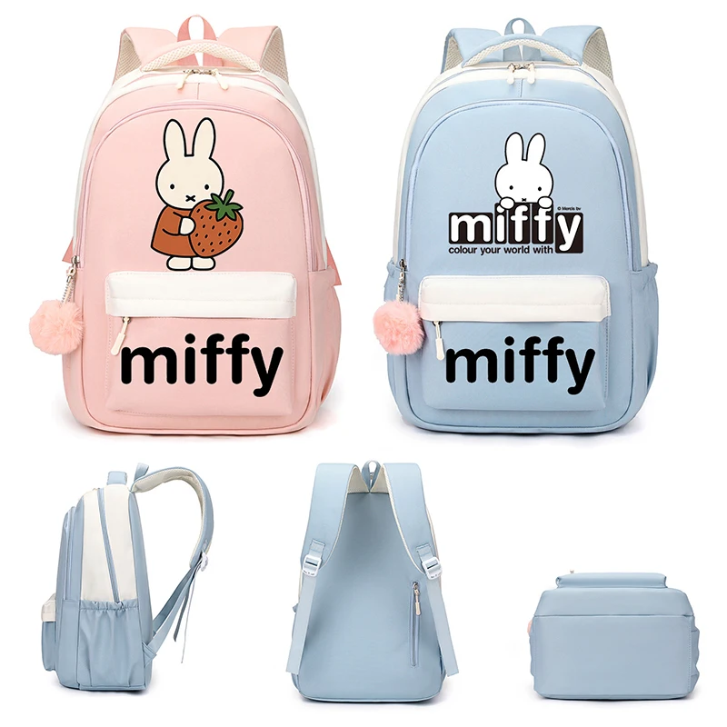 

Miffys Student Backpack School Bag Kawaii Schoolbag Teenager Cartoon Cute Rucksacs Large Capacity Bag Girl Travel Knapsack Gift