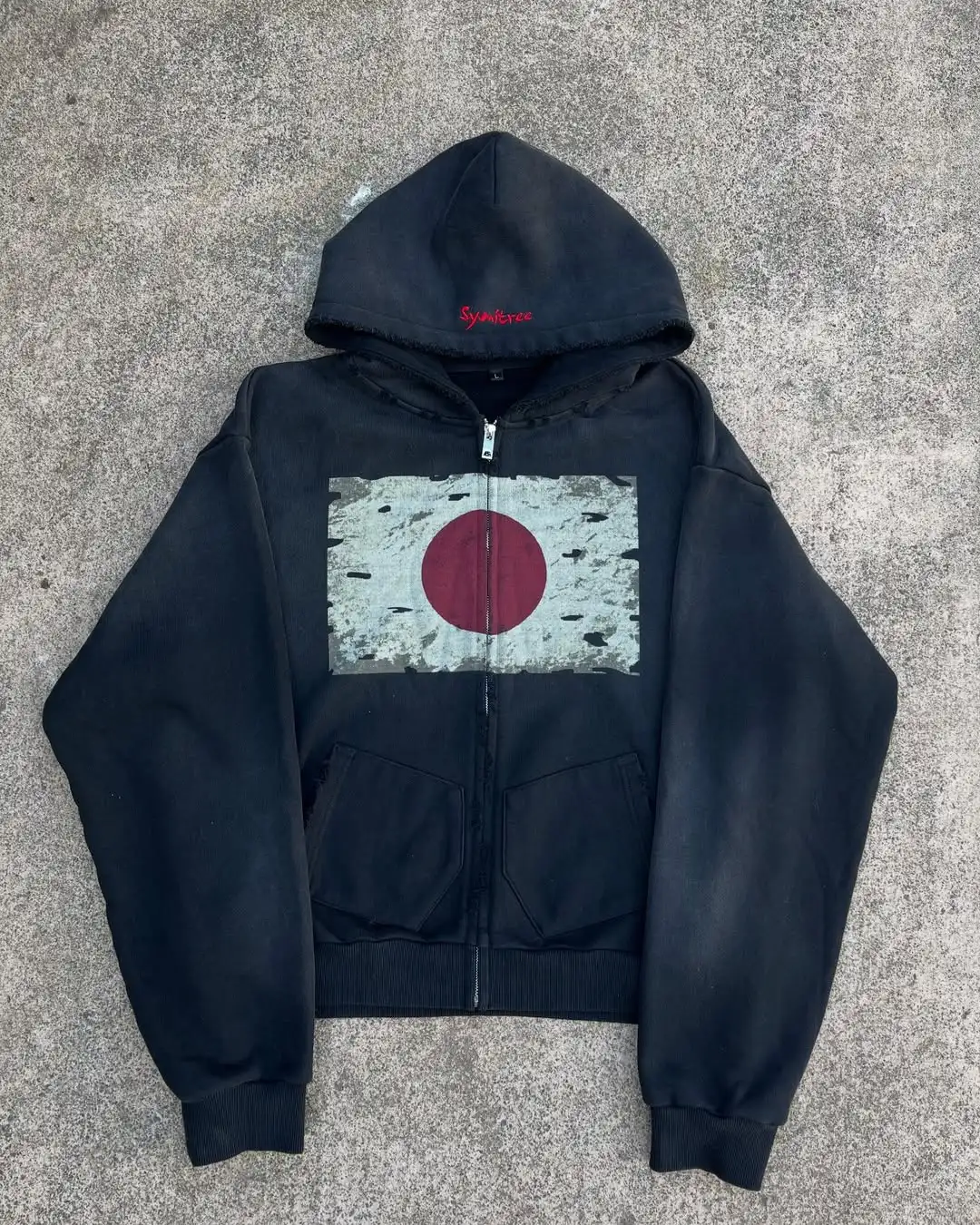 Y2K Esthetische Retro Gothic Hoodie Herfst en Winter Nieuwe Gedrukte Straat Hiphop Punk Casual Rits Lange mouwen Damesblazer