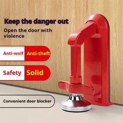 Portable Safety Jammer Door Stopper, Security Device, Add Safety for Hotel Apartment, Powerful Gate Stopper for Travel Women