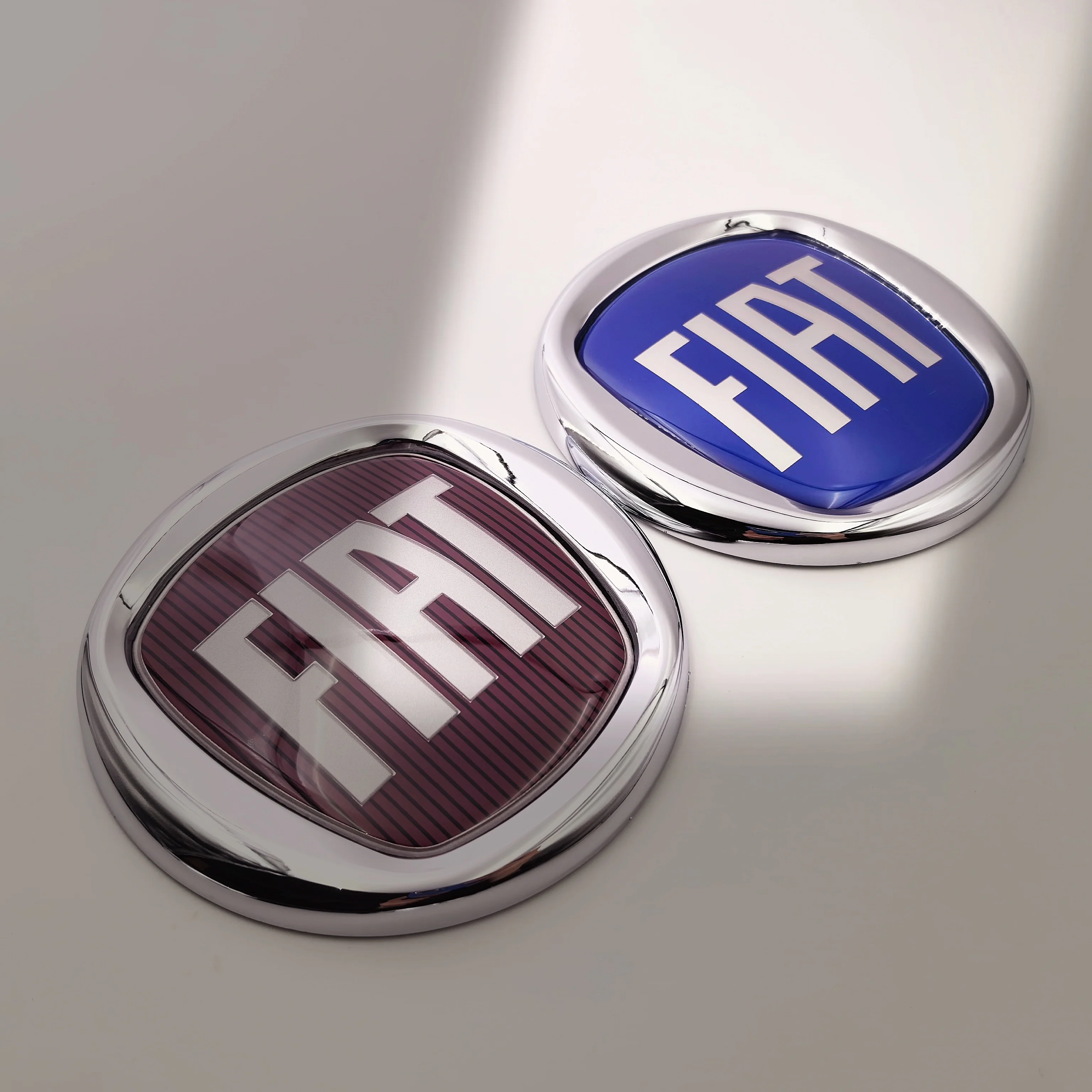 1 Uds. Emblema de 12cm y 120mm para capó de coche FIAT-accesorio para DobloTipo Panda Ducato Fiorino Grande Punto 500X 500 Freemont Stilo