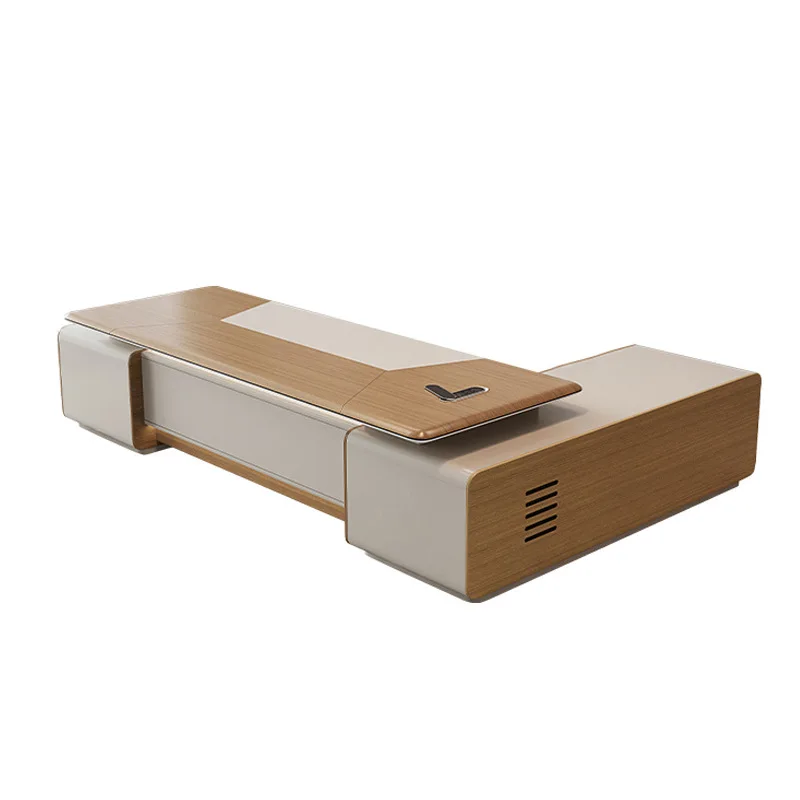 Boss desk simple modern light luxury high sense 2.6m president desk large class boss office