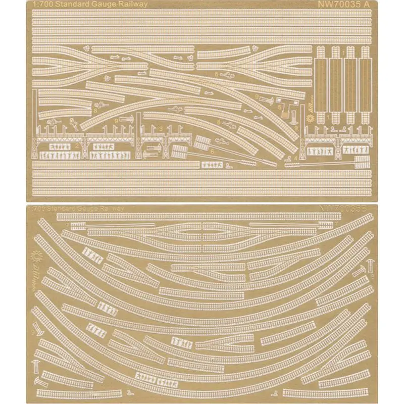 AM-WORKS NW70035 1/700 Standard Gauge Railway - Upgrade Detail Set