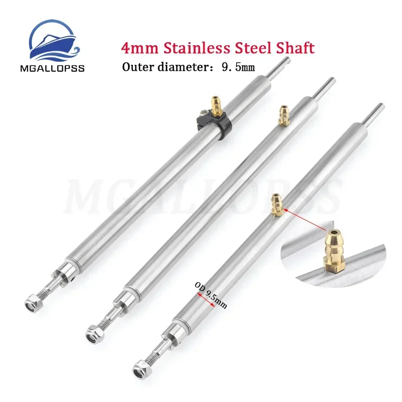 RC Boat L10/13/15/20/25/30/35cm Length Stainless Steel Tube+Grease Nozzle+4mm Stainless Steel Shaft for RC Electric Racing Boat