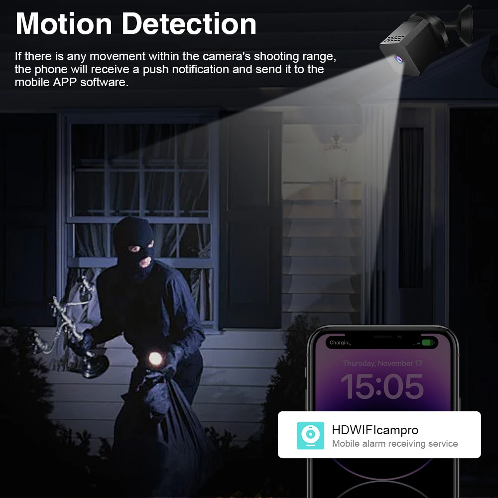 Mini caméra HD 1080p maison petite caméra Wifi sans fil en plein air bébé animal détection de mouvement sécurité Vision nocturne nounou caméra Fo